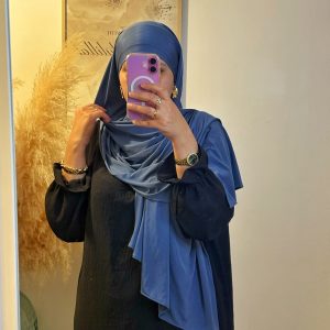 Voile Liquid' bleu denim